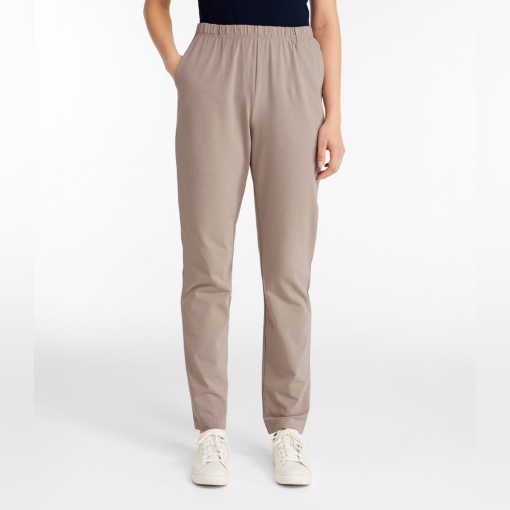L.L.Bean Khaki Pull On Pants Elastic Waist Casual XS